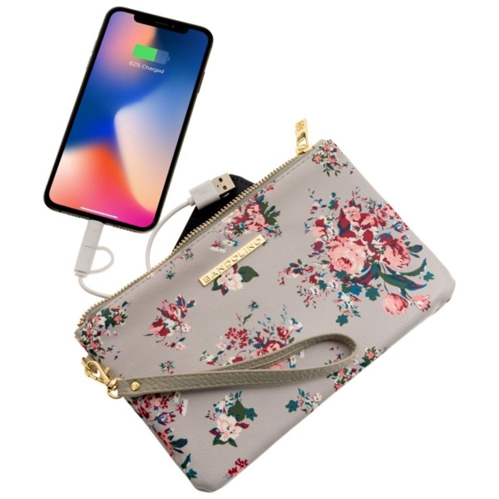 Bandolino Charging Pouch Wristlet floral new without tags